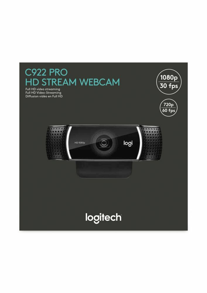 Logitech C922 Pro Stream | 1080p 30FPS USB Webcam met Microfoon