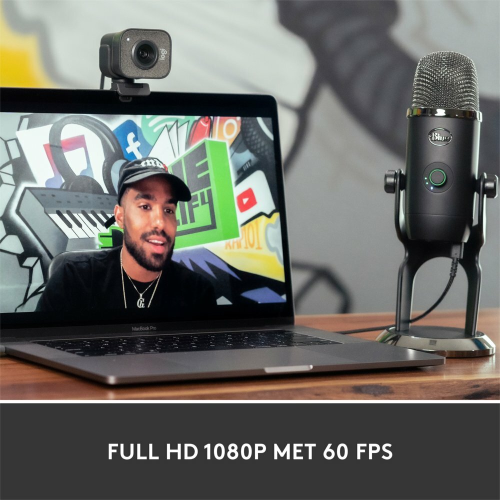 Logitech StreamCam | 1080p 60FPS USB-C Webcam met Microfoon | Grafiet