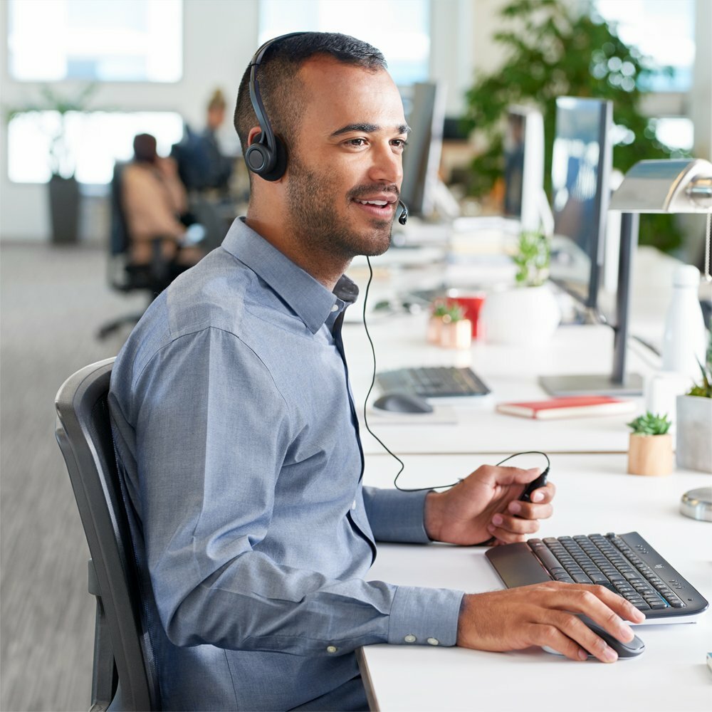Logitech H960 | Bedrade On-ear Headset USB-A | Zwart