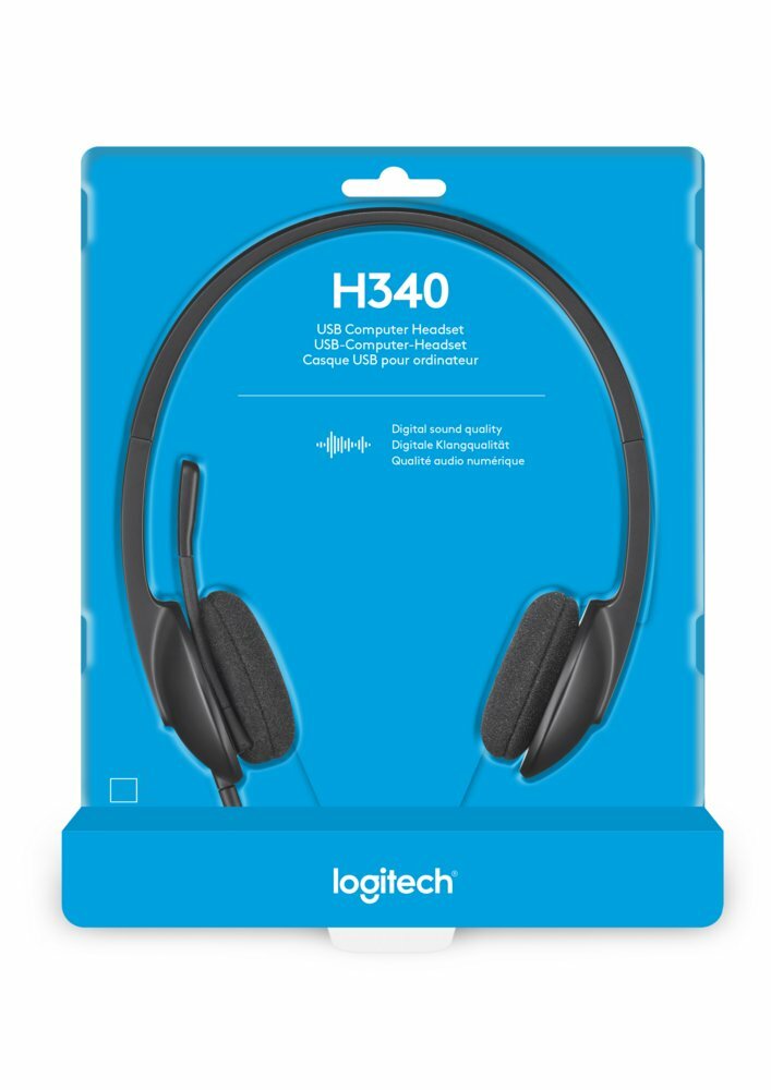Logitech H340 | Bedrade On-Ear USB Headset | Zwart