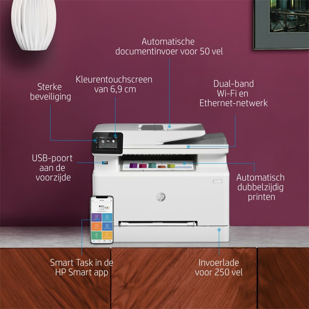 HP Color LaserJet Pro MFP M283fdw | All-in-One Laserprinter | A4 | 600 x 600 DPI | Wi-Fi | Kleur