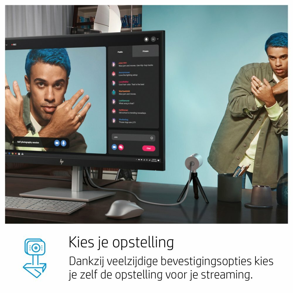 HP 950 UHD | 4K 30FPS USB Webcam met Microfoon