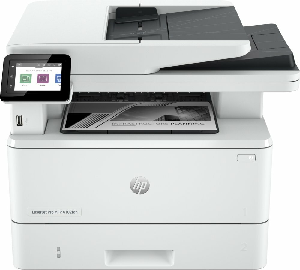 HP LaserJet Pro MFP 4102fdn AiO | 1200 x 1200 DPI | Zwart/Wit