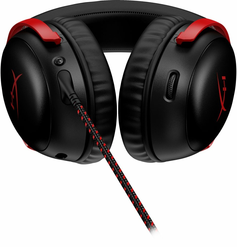 HyperX Cloud III | Bedrade Over-ear Gaming Headset | 3.5mm + USB-A + USB-C | Zwart/Rood