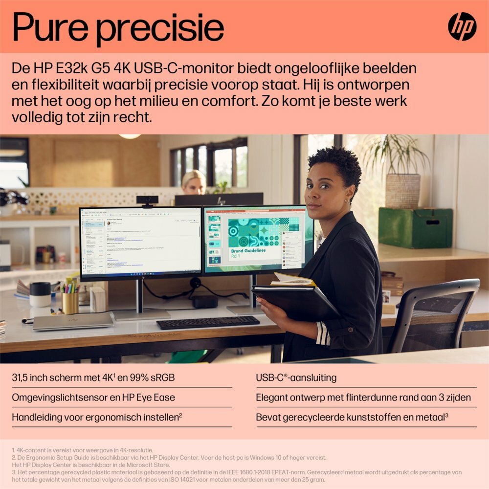HP E32k G5 32" | 3840 x 2160 4K IPS | 60Hz | USB-C | Monitor