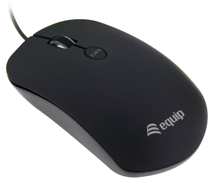 Equip optische muis USB Comfort 4 toetsen R+L zwart