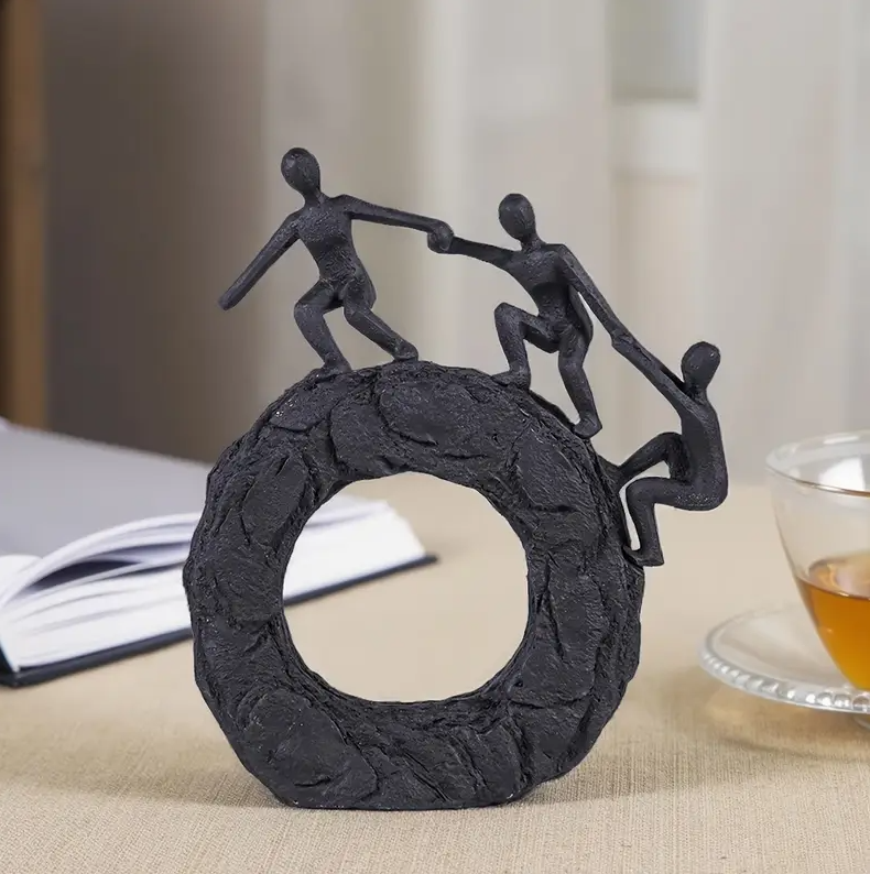 Sculptuur Teamwork - samenwerken - elkaar helpen