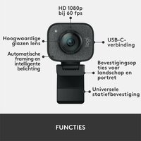 Logitech StreamCam | 1080p 60FPS USB-C Webcam met Microfoon | Grafiet