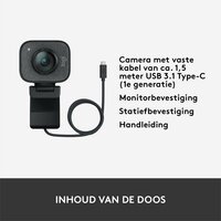 Logitech StreamCam | 1080p 60FPS USB-C Webcam met Microfoon | Grafiet
