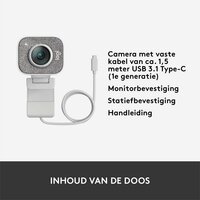Logitech StreamCam | 1080p 60FPS USB-C Webcam met Microfoon | Wit