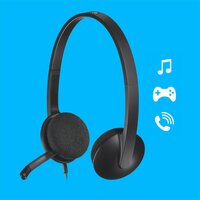 Logitech H340 | Bedrade On-Ear USB Headset | Zwart