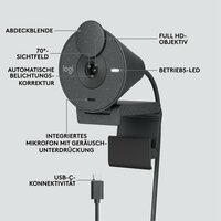 Logitech Brio 300 | 1080P 30FPS USB-C Webcam met Microfoon