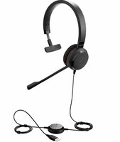 Jabra Evolve 20 UC | Mono Bedrade On-Ear Headset | Zwart