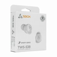 SBOX Earbuds EB-TWS538 | Draadloze In-Ear Bluetooth Oordopjes | USB-C Oplaadcase | Wit