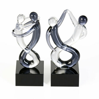 Sculptuur rumba glas 2 stuks