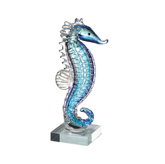 Sculptuur Zeepaard Glas