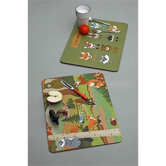 PLACEMAT FOREST ANIMALS SET/2 THE ZOO