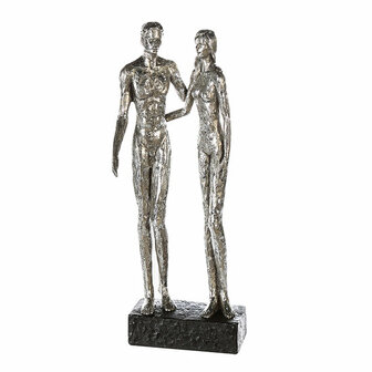 Sculptuur &quot;Silver Couple&quot;