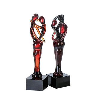 Sculptuur Paar glas