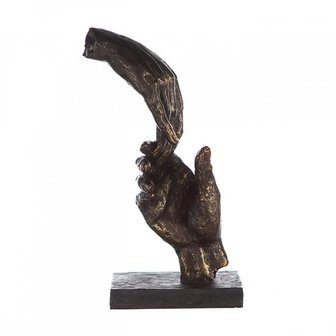sculptuur 2 handen brons