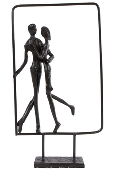 Sculptuur &quot;Dancing couple&quot; zwart