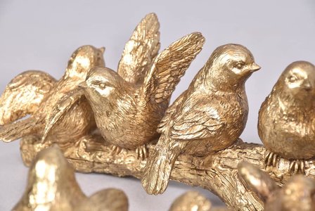 Vogels op tak decoratie 7 goud