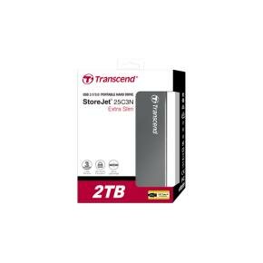 Transcend TS2TSJ25C3N Storejet 25C3 Iron Gray Portable HDD, 2TB, External, USB3.1 Gen1 Type-A
