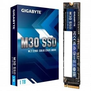 Gigabyte GP-GM301TB-G M30 SSD, 1000 GB, M.2, PCIe 3x4, 3500/ 3000 MB/s, 308K IOPS, TLC 3D NAND