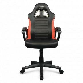 L33T Gaming 160439 Encore Gaming Chair - Red, PU leather, Class-4 Gas-lift, 20&deg; tilt/rock &amp; lock