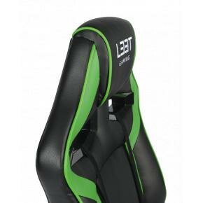 L33T Gaming 160567 Extreme Gaming Chair - GREEN, PU leather, Class-4 gas lift