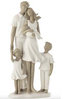 Sculptuur gezin familie met baby