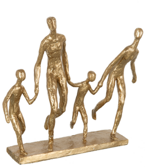 Sculptuur gezin / familie goud