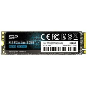 Silicon Power SP512GBP34A60M28 Ace A60 SSD, 512GB, PCIe Gen3x4, NVMe 1.3, SLC, 2200/ 1600 MB/s