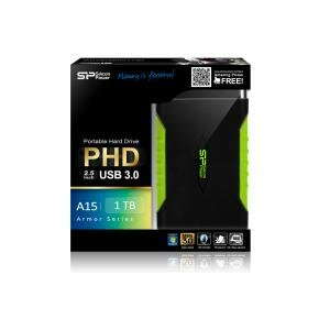 Silicon Power SP010TBPHDA15S3K Armor A15 portable HD, 1 TB, 2.5&quot;, 3.2 Gen 1, Anti-shock, Black