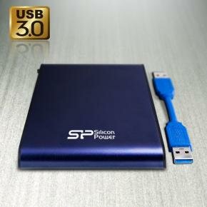 Silicon Power SP020TBPHDA80S3B Armor A80 portable HDD, 2 TB, 2.5", USB 3.2 Gen 1, Blue