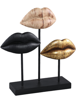 Sculptuur 'Lips' 3 kleuren 40cm