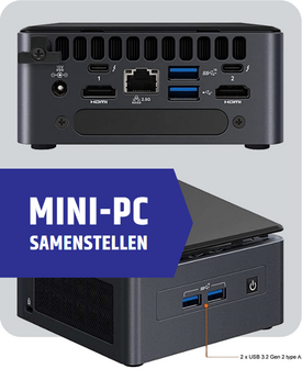 Zelf je nieuwe Intel NUC Mini-PC samenstellen