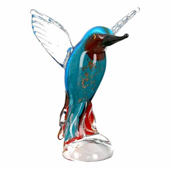 Sculptuur ijsvogel glas