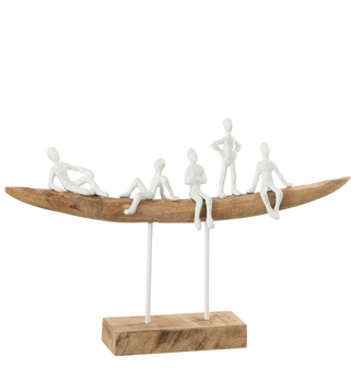 Mangohout sculptuur bank