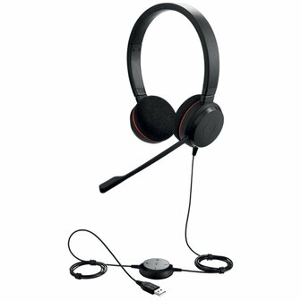 Jabra Evolve 20 MS | Bedrade On-Ear USB Headset | Zwart