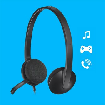 Logitech H340 USB Computer Headset Met digitale audio