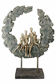 Sculptuur &#039;Familie&#039; ronde cirkel gezin