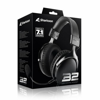 Sharkoon B2 | On-Ear Gaming Headset 3,5mm Connector | Zwart