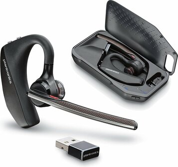 POLY VOYAGER 5200 UC Headset Draadloos oorhaak Kantoor/callcenter Bluetooth Zwart