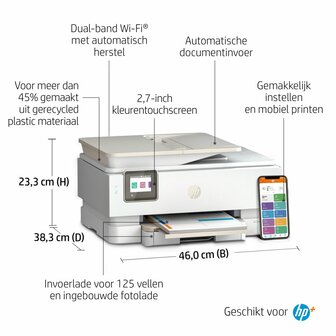 HP ENVY HP Inspire 7920e All-in-One printer, Kleur, Printer voor Thuis en thuiskantoor, Printen, kopi&euml;ren, scannen, Draadloos; HP+; Geschikt voor HP Instant Ink; Automatische documentinvoer