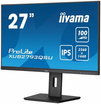 iiyama ProLite XUB2793QSU-B6 LED display 68,6 cm (27&quot;) 2560 x 1440 Pixels Quad HD Zwart