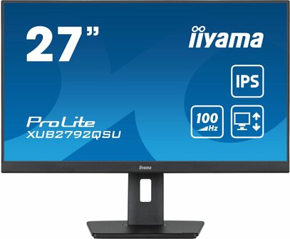 iiyama ProLite computer monitor 68,6 cm (27&quot;) 2560 x 1440 Pixels Full HD LED Zwart