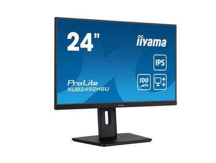 iiyama XUB2492HSU-B6 computer monitor 60,5 cm (23.8&quot;) 1920 x 1080 Pixels Full HD LED Zwart