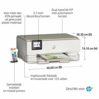 HP ENVY Inspire 7220e All-in-One Printer | Kleur | 4800 &times; 1200 dpi | WiFi | Scan naar PDF | Open Box