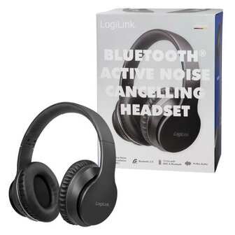 LogiLink BT0053 hoofdtelefoon/headset Draadloos Hoofdband Muziek Bluetooth Zwart